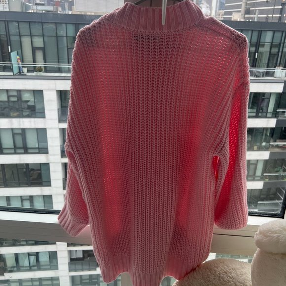 Mini Pink Sweater Dress - Picture 3 of 3